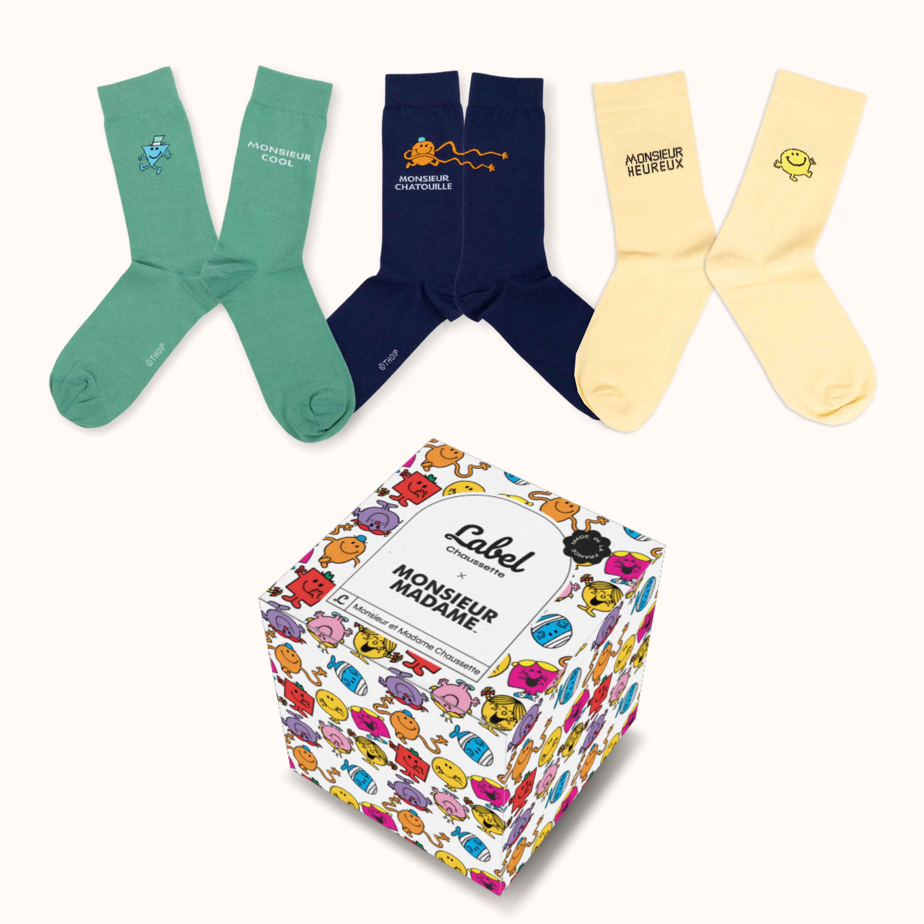 Coffrets de chaussettes Monsieur trois paires